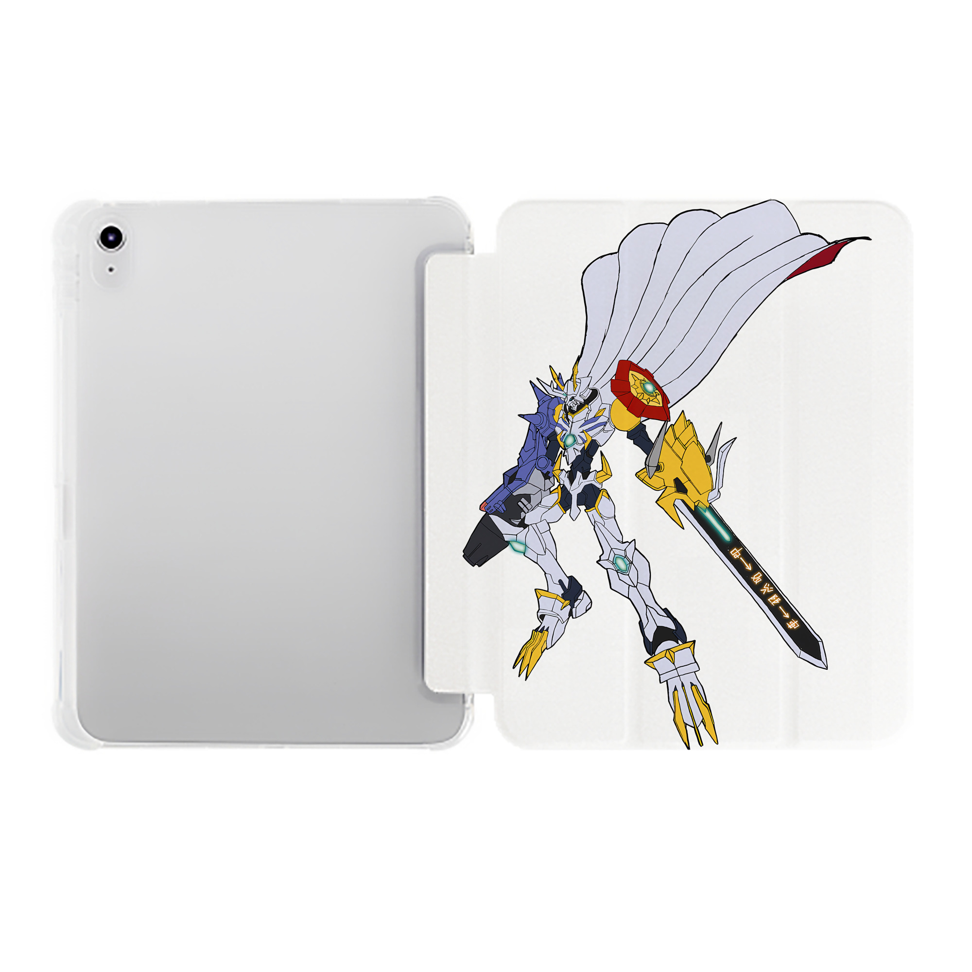 （画像用） Digimon デジタルモンスター/デジモン IPad ケース ペン収納付き 三つ折りスタンド PUレザー×シリコン 対応機種9.5/10.5/10.9インチ